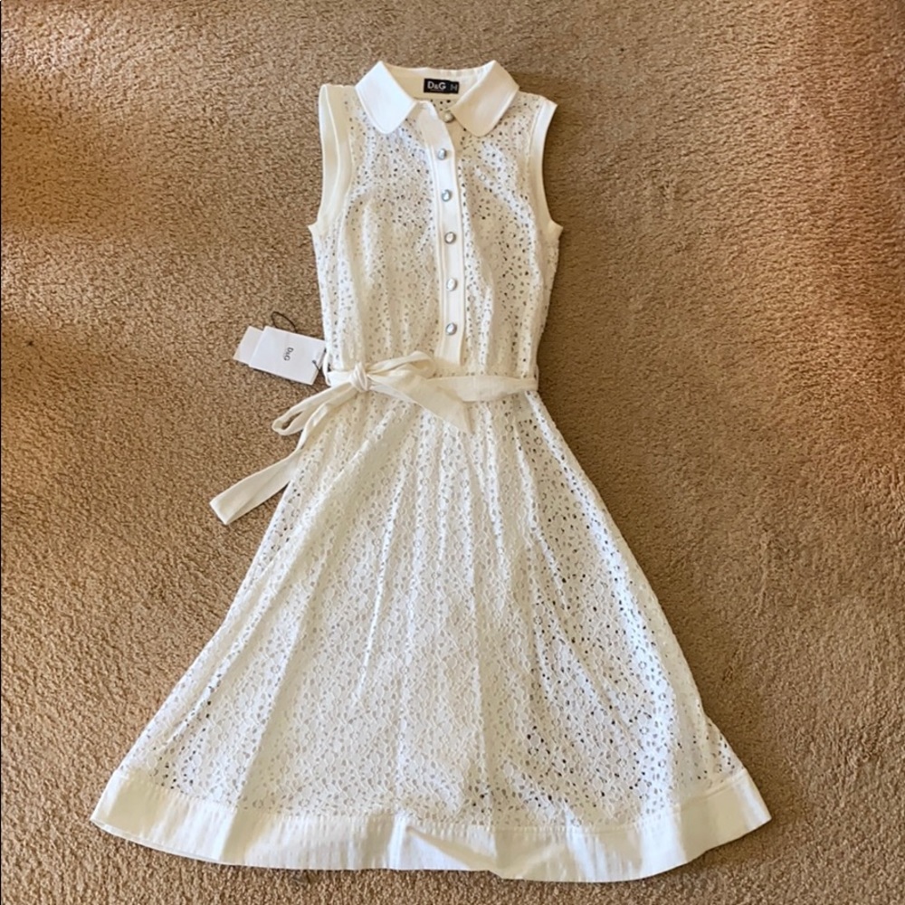 NEW Dolce & Gabbana White Lace Dress